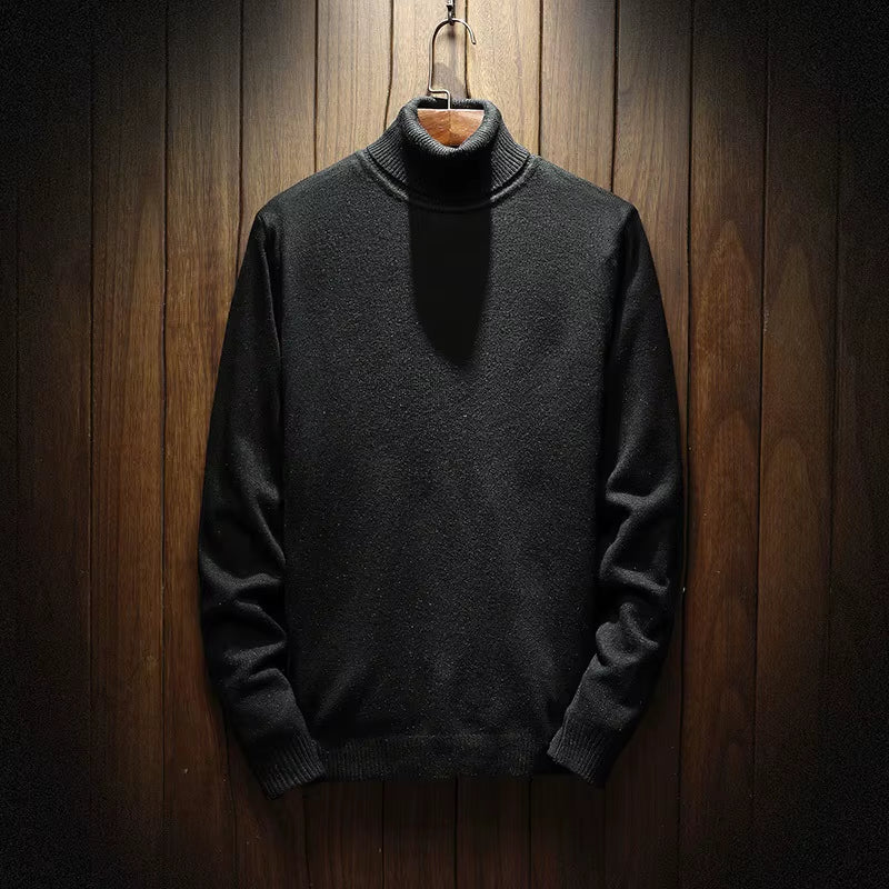 Men'S Knitted Wool Sweater round Neck Thickened Winter Fashion College Sle Youthful Long Sleeve Casual Loose Fit Sweater