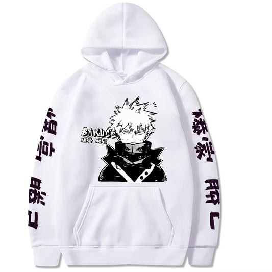 Bakugou Katsuki Graphic Printed Hooded Anime My Hero Academia Sweatshirt Men Women Hoodies Casual Streetwear Harajuku Pullover